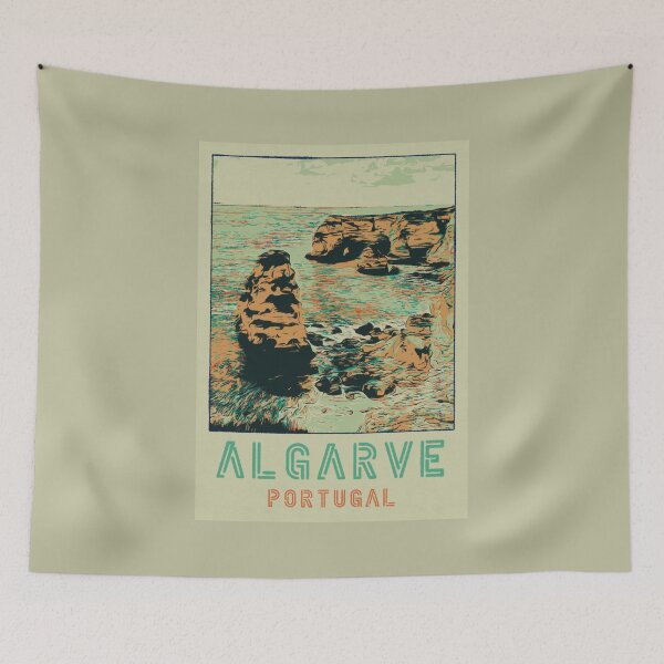Item preview, Marinha Beach Algarve Portugal | Captivating Coastal Illustration designed and sold by Lemomo-artworks.