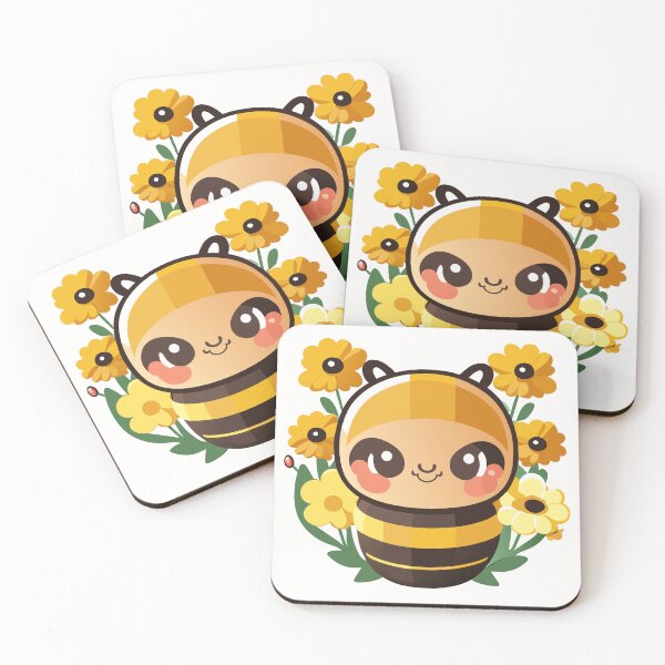 Item preview, Cute honey bee with flowers designed and sold by Lion-City-Store.
