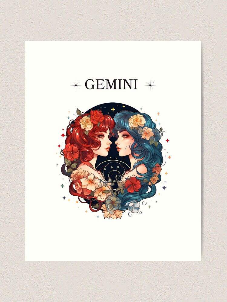 Gemini - Gemelli - Astrology - Zodiac - AstroPinup - Pinup Girl - Erotic -  Birthday - Gift Ink drawing by Artemisia | Artfinder