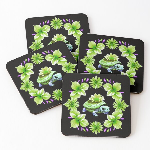 Item preview, Tropical plants and baby turtle floral  designed and sold by Roxburylane.