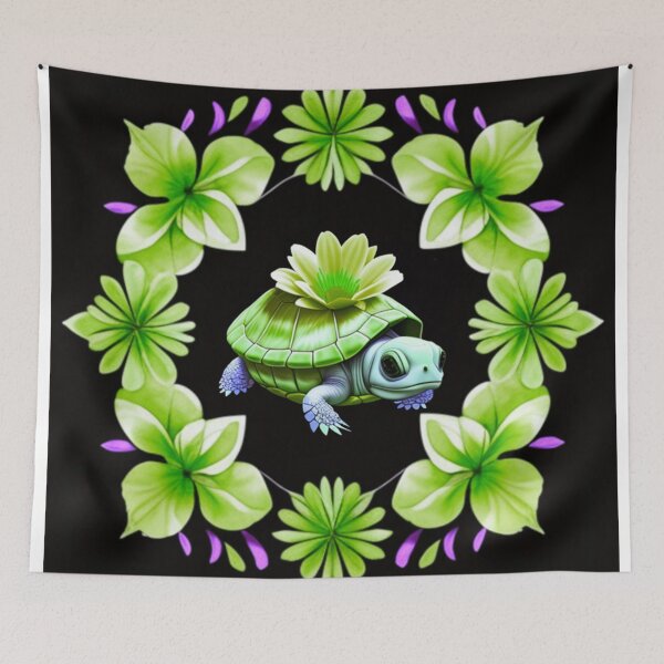 Item preview, Tropical plants and baby turtle floral  designed and sold by Roxburylane.