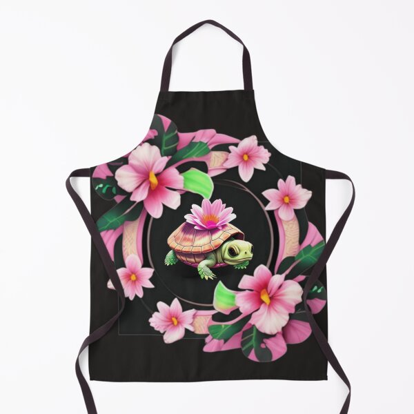 Item preview, Pink and black baby turtle floral designed and sold by Roxburylane.