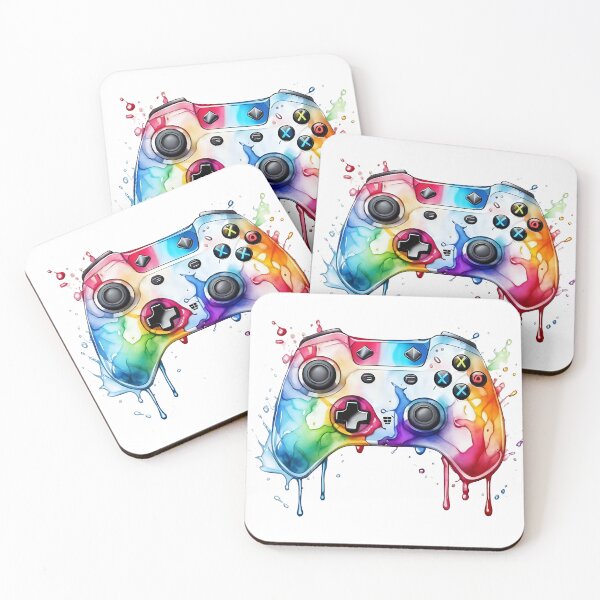 Item preview, Colorful water Color Gamepad with dripping designed and sold by StoreXlk.