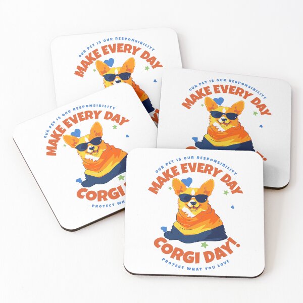 Item preview, Cute corgi wearing scarf and sunglass designed and sold by stylusimprint.