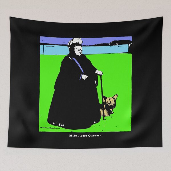 Item preview, Portrait of Queen Victoria and her Yorkshire Terrier Dog designed and sold by Pixelchicken.