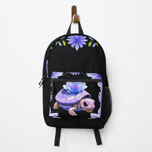 Item preview, Blue baby turtle floral designed and sold by Roxburylane.