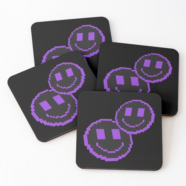 Item preview, Digital Purple Smiley Twins Pixelized! designed and sold by PrintPortal.