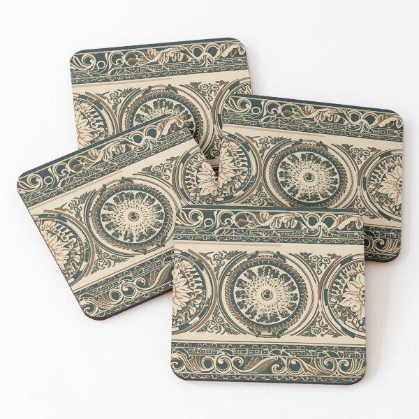 Item preview, Vintage Floral Circular Tiles Seamless Horizontal Pattern designed and sold by Sturdust.