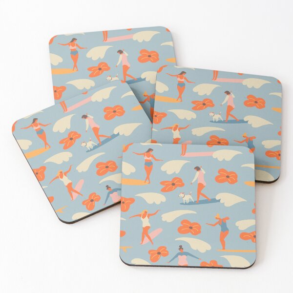 Item preview, Surfers and flowers designed and sold by Tasiania.