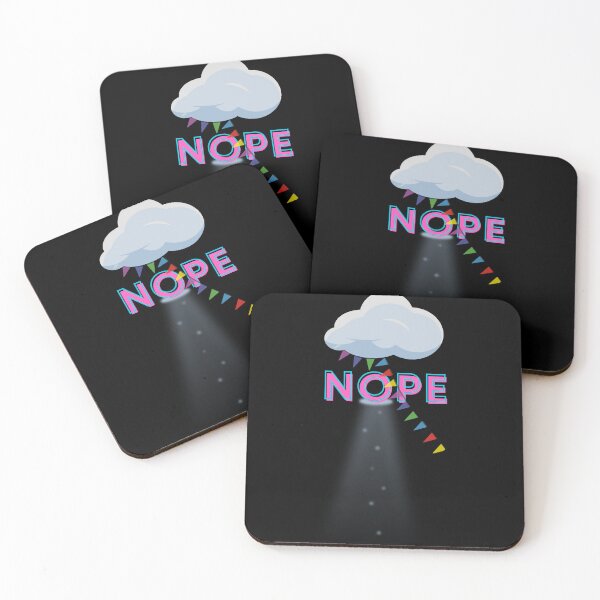 Item preview, NOPE Movie Fan Art Daniel Kaluuya Fan UFO UAP cloud with streamer and word ‘NOPE’ designed and sold by MunsyArt.