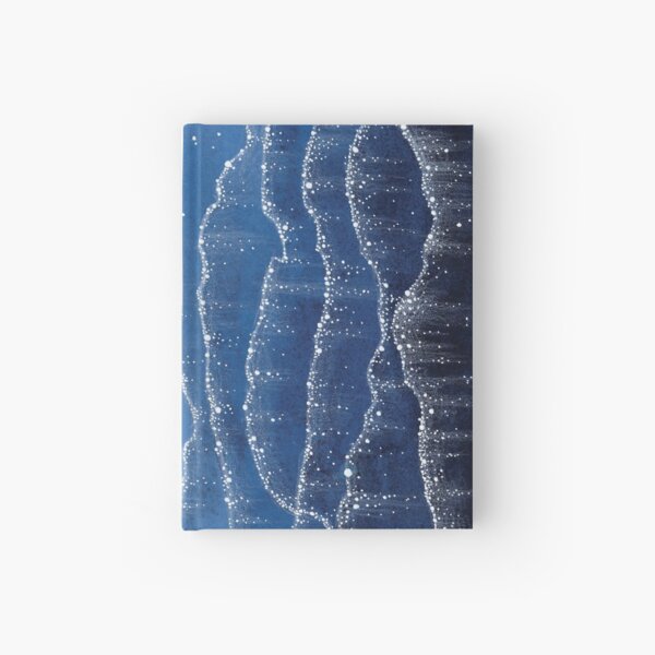 Shiny Sea - Bioluminescenct Watercolor Pattern Hardcover Journal
