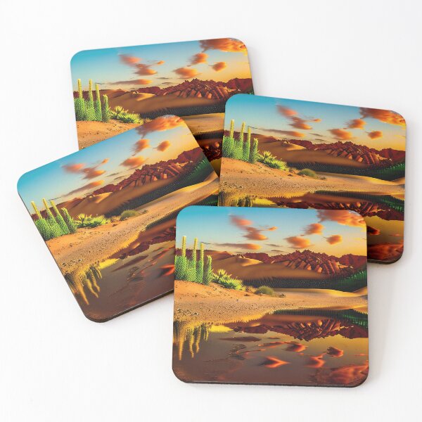 Item preview, A ravaged world of sand dunes and searing heat designed and sold by PixieDustAIArt.
