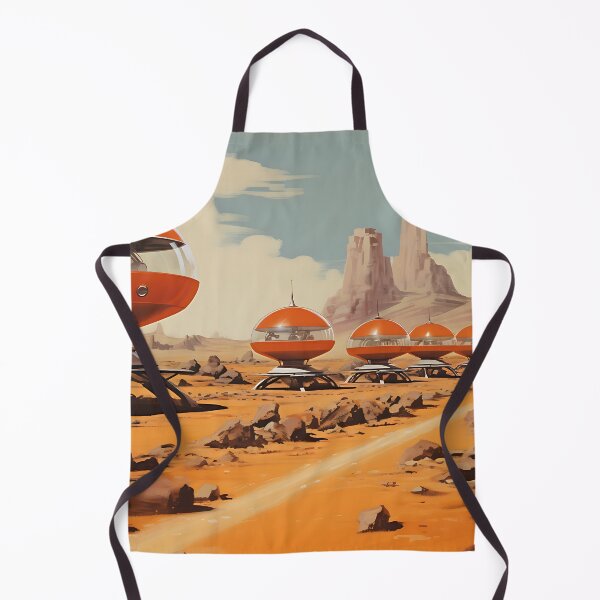 Item preview, Retro science fiction landscape with buildings in the style of an oil painting designed and sold by Pflugart.