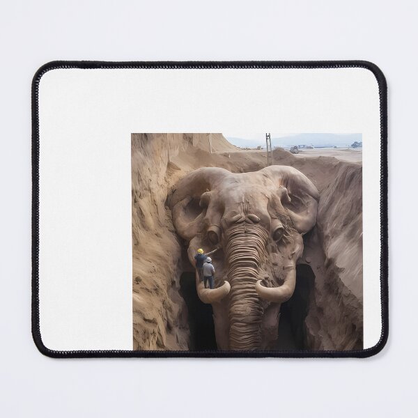 Item preview, a man standing next to an elephant in a cave designed and sold by Dark Fantasy Store.