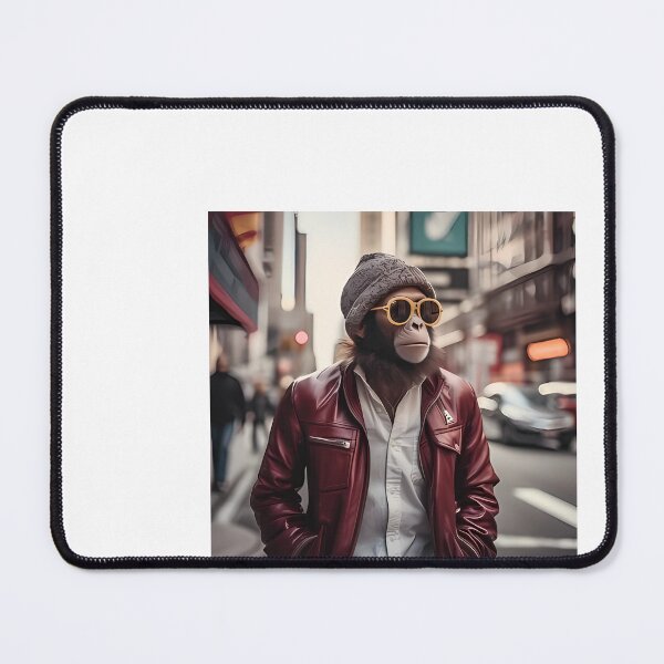 Item preview, a monkey wearing sunglasses and a leather jacket designed and sold by Dark Fantasy Store.