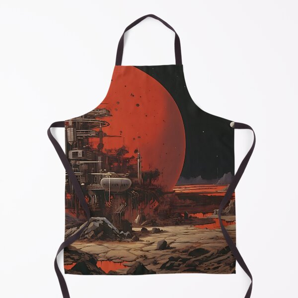 Item preview, Retro science fiction landscape with buildings in the style of an oil painting designed and sold by Pflugart.