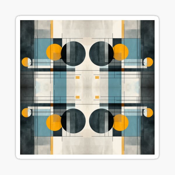 Item preview, abstract art with geometric thick lines, nordic influence designed and sold by Santonix.