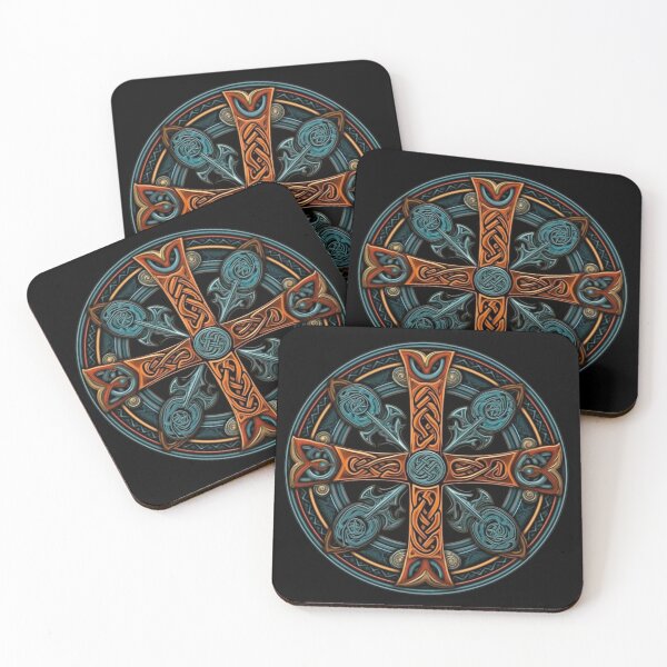 Item preview, Celtic Cross Design | Black | Pagan Symbolism | Celtic Knots designed and sold by FantasySoul.