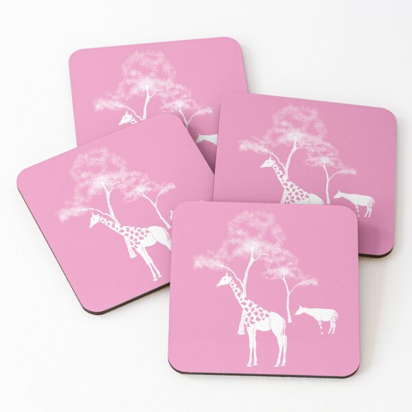 Item preview, Giraffe & Okapi Animal Print Pattern - Pretty Pink & White designed and sold by Daniel Bevis Design.
