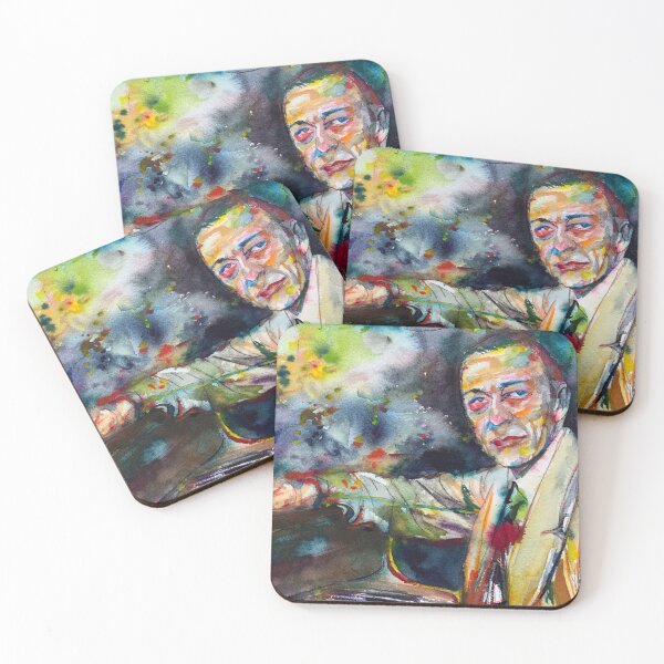 Item preview, SERGEI RACHMANINOFF watercolor portrait .5 designed and sold by lautir.