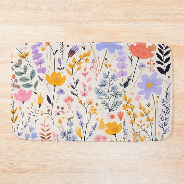 Item preview, (Non Pattern)Enchanted Flora: Boho Art Minimalist pastel-colored wildflowers. designed and sold by AlienSkinEyes.