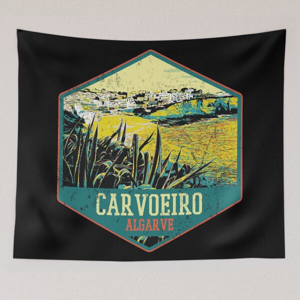 Item preview, Carvoeiro Beach Algarve Portugal | Idyllic Coastal Illustration designed and sold by Lemomo-artworks.