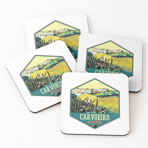 Item preview, Carvoeiro Beach Algarve Portugal | Idyllic Coastal Illustration designed and sold by Lemomo-artworks.