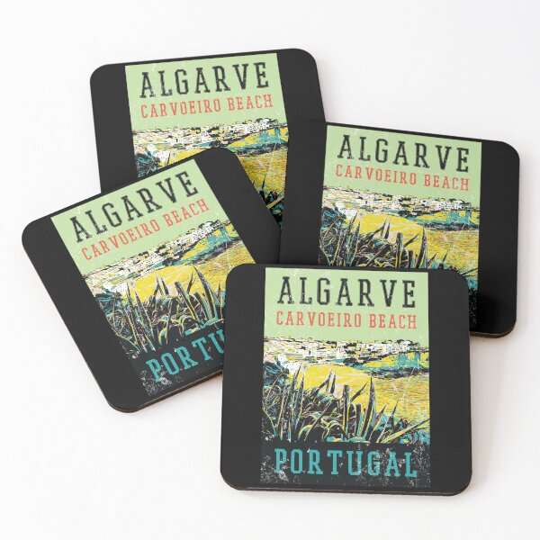 Item preview, Carvoeiro Beach Algarve Portugal | Idyllic Coastal Illustration designed and sold by Lemomo-artworks.