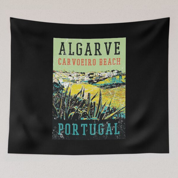 Item preview, Carvoeiro Beach Algarve Portugal | Idyllic Coastal Illustration designed and sold by Lemomo-artworks.