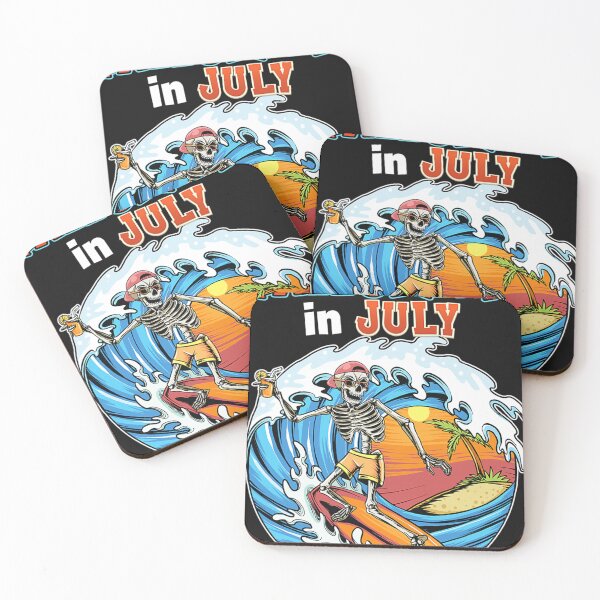 Item preview, Halloween In July Skeleton Surfing Surf Summer Pumpkin  designed and sold by JosephRivet.