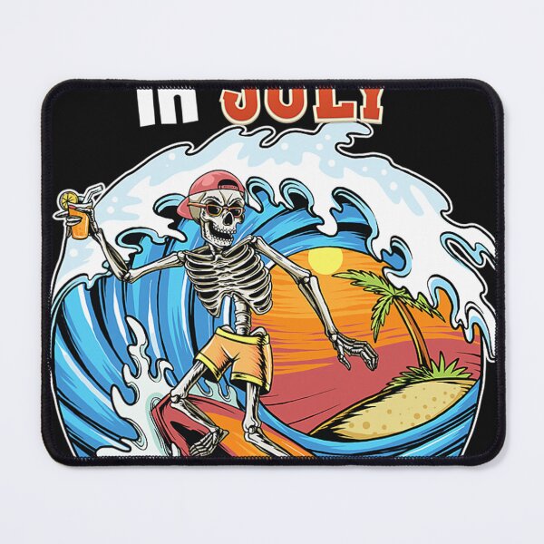 Item preview, Halloween In July Skeleton Surfing Surf Summer Pumpkin designed and sold by JosephRivet.