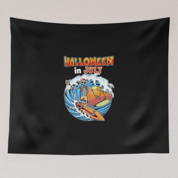 Item preview, Halloween In July Skeleton Surfing Surf Summer Pumpkin  designed and sold by JosephRivet.