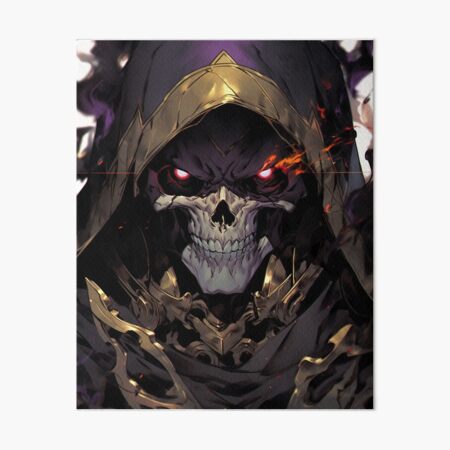 Overlord, anime, ainz ooal gown, momonga, black, gold, undead