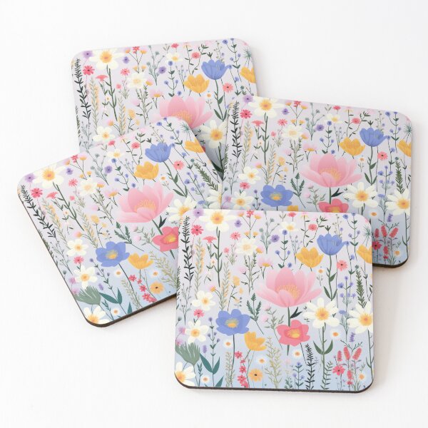 Item preview, (Non Pattern)Enchanted Flora: Boho Art Minimalist pastel-colored wildflowers. designed and sold by AlienSkinEyes.