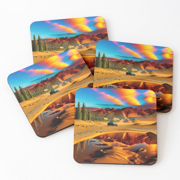 Item preview, A ravaged world of sand dunes and searing heat designed and sold by PixieDustAIArt.