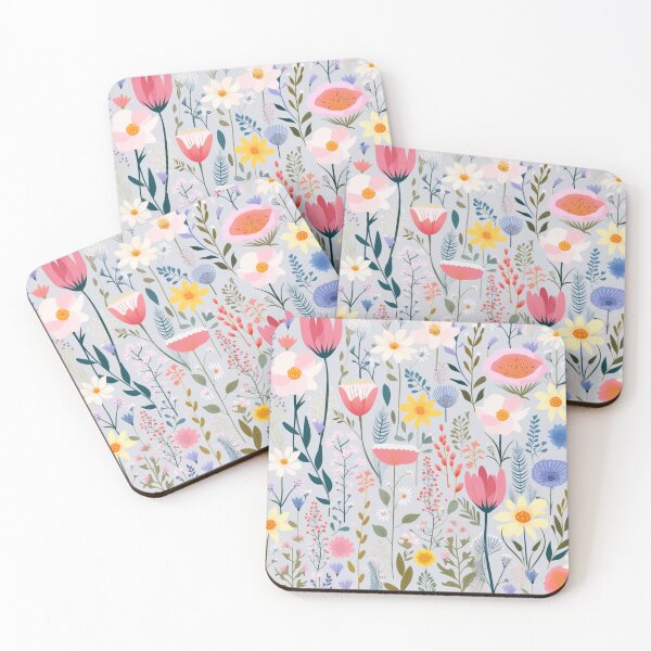 Item preview, (Non Pattern)Enchanted Flora: Boho Art Minimalist pastel-colored wildflowers. designed and sold by AlienSkinEyes.