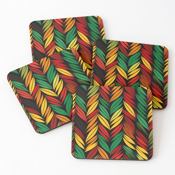 Item preview, Colorful fantasy pattern red orange yellow brown green black ornaments designed and sold by G-M-Designs.