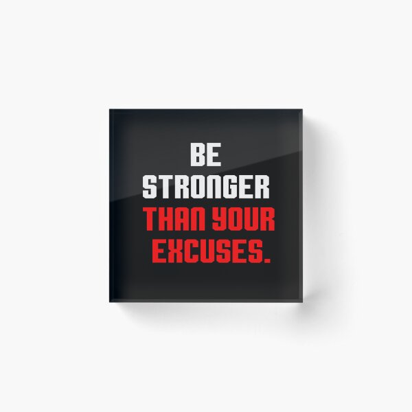 Gym Lover Gift Stronger Than Your Excuses Inspirational Workout