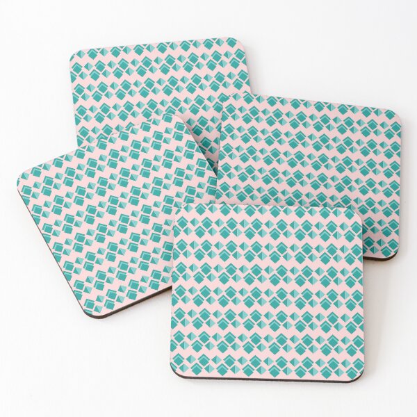 Item preview, Espejos geométricos azules con fondo rosa designed and sold by ddesignnstudio.