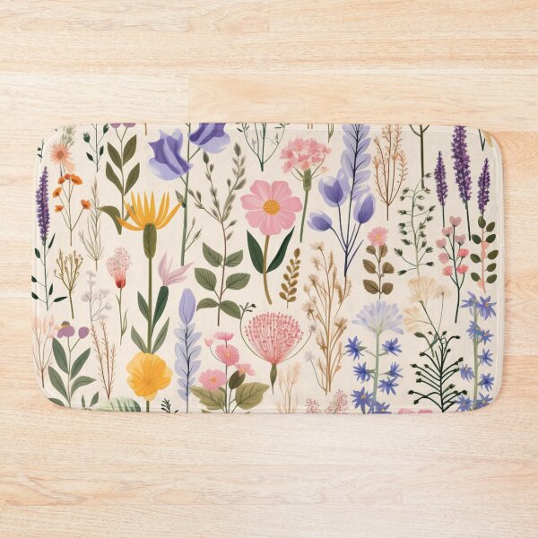 Item preview, (Non Pattern)Enchanted Flora: Boho Art Minimalist pastel-colored wildflowers. designed and sold by AlienSkinEyes.