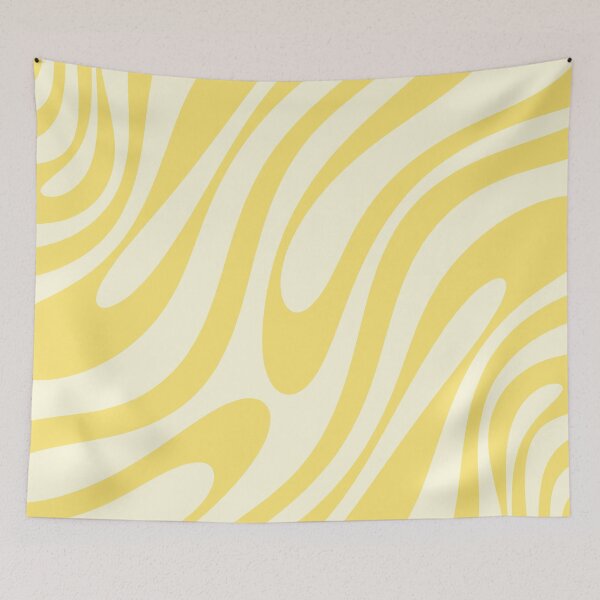 Item preview, Wavy Loops Retro Abstract Pattern in Yellow designed and sold by kierkegaard.