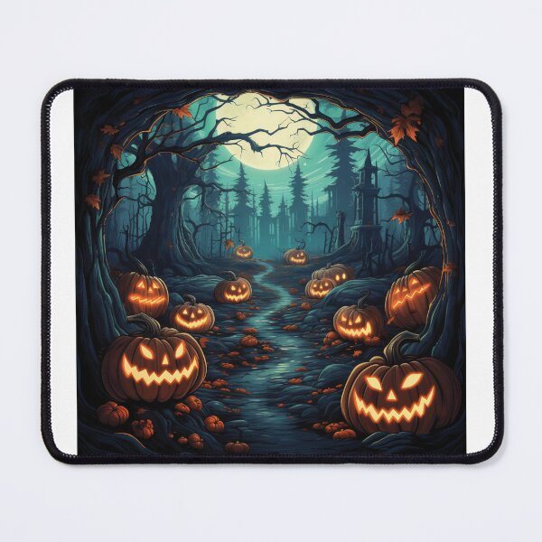 Item preview, Halloween Gothic Forest with Glowing Jack O Lanterns designed and sold by artfulbitsbyk.