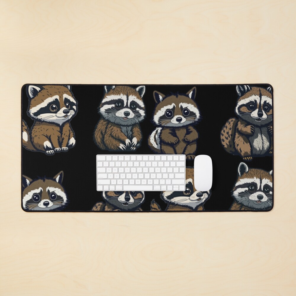Cute Raccoon Pack Four Sticker for Sale by Sujkaa