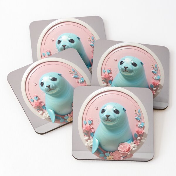 Item preview, Cute Blue Seals designed and sold by SealsHaven.