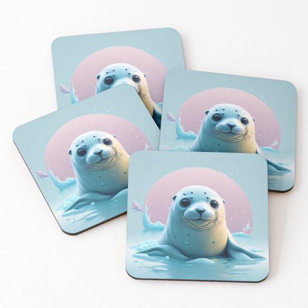 Item preview, Cute Blue Seals designed and sold by SealsHaven.