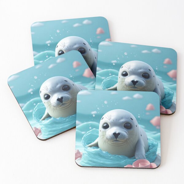 Item preview, Cute Blue Seals designed and sold by SealsHaven.