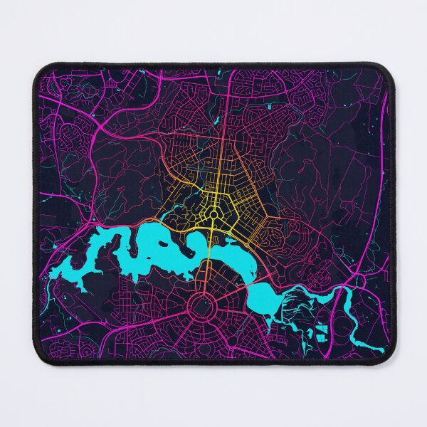 Item preview, Canberra City Map of Australia - Neon designed and sold by deMAP.