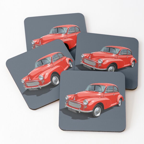 Item preview, Morris Minor in signal red designed and sold by candc-retro.