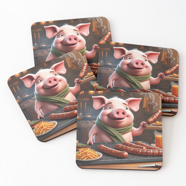 Item preview, funny pig, great barbecue evening designed and sold by Mauswohn.