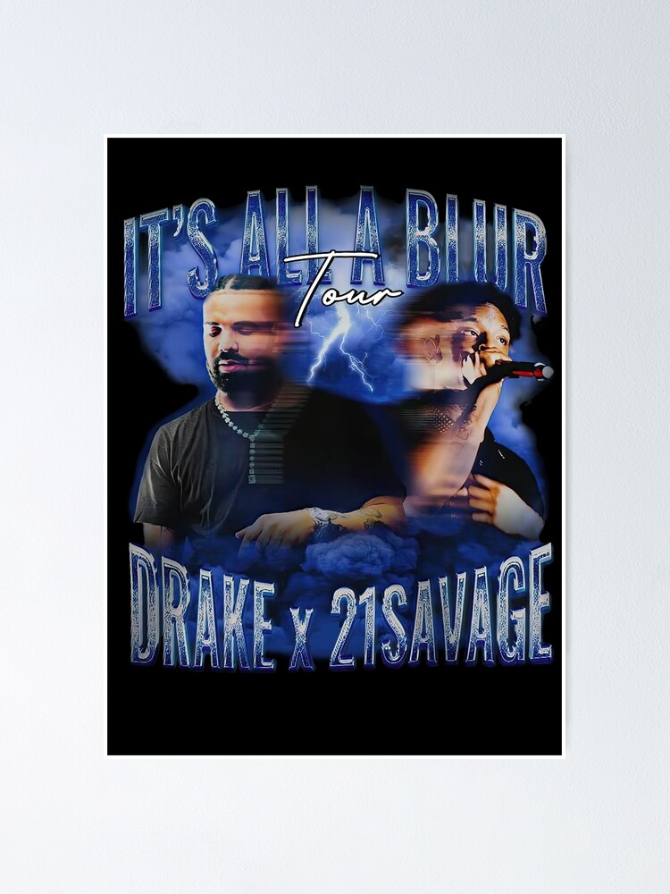 Drake Inspired Wall Art, It's All a Blur Tour Poster, Drake Wall